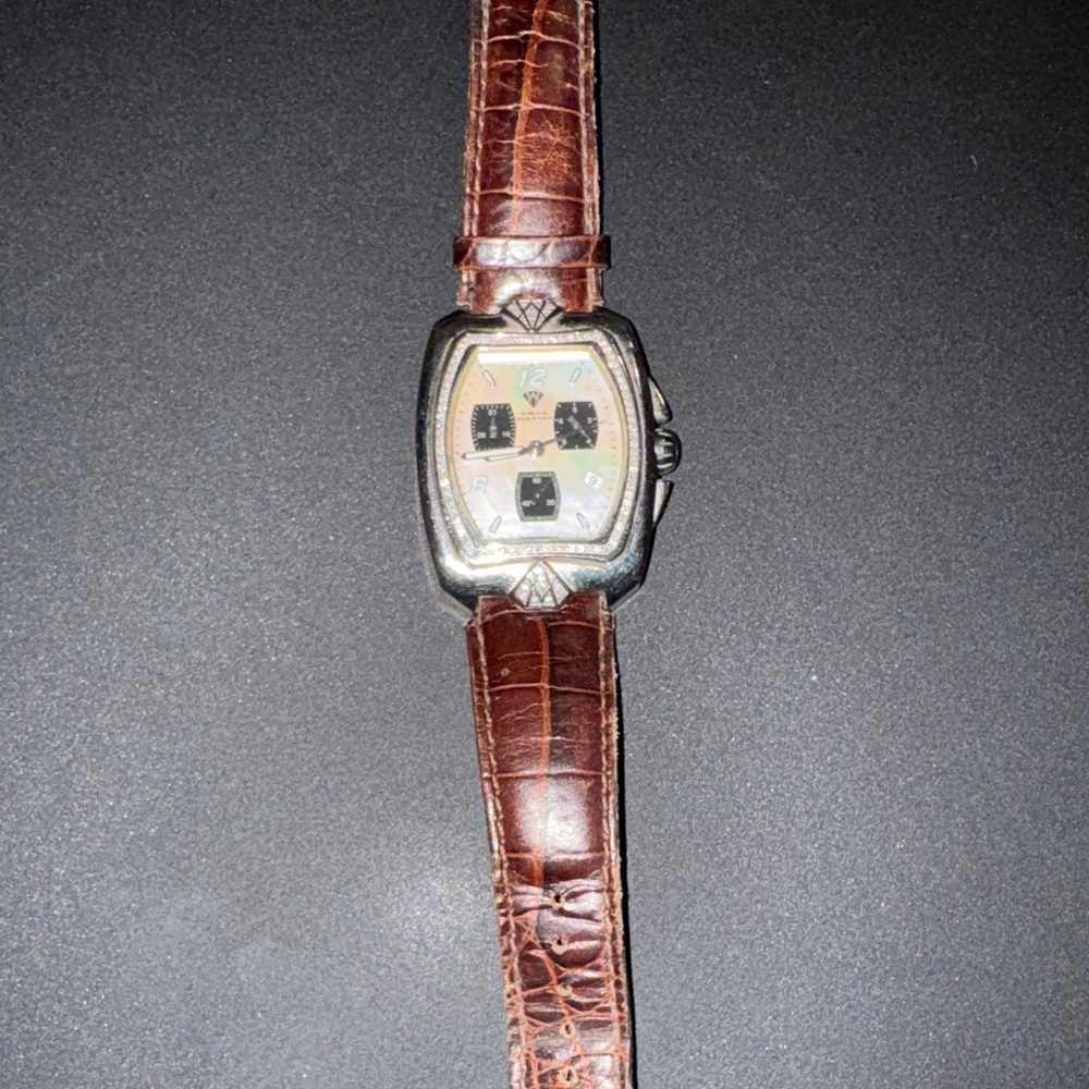 Aqua Master Luxurious Men’s Watch with Brown Leather Strap - Picture 2 of 16